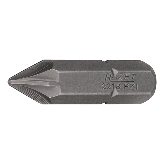 HAZET bit 2218-PZ1 Hexagon 5/16 inch (8 mm) Pozidriv profile PZ PZ1 - Bit for Phillips screws