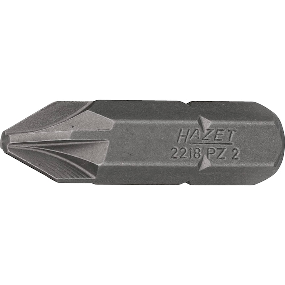 HAZET bit 2218-PZ2 Hexagon 5/16 inch (8 mm) Pozidriv profile PZ PZ2 - Bit for Phillips screws