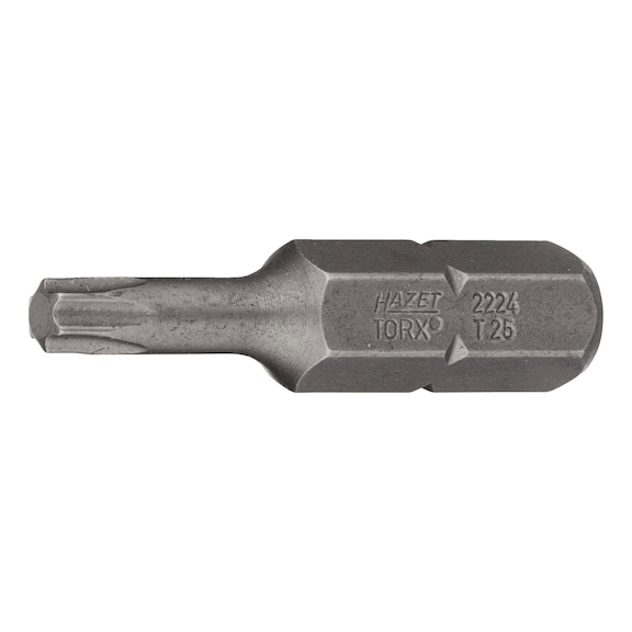 HAZET Bit 2224-T25 Sechskant 5/16 Zoll (8 mm) Innen TX Profil T25 - Bit für Innensechsrundschrauben