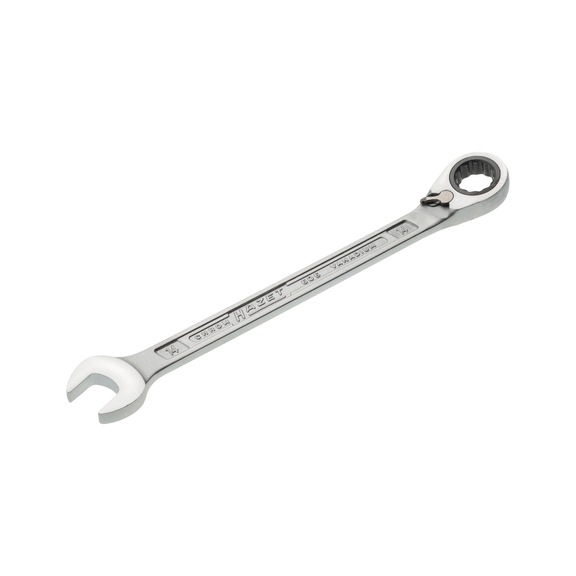 HAZET ratchet combination wrench 606-14 outside double hexagonal traction profile - Ratchet ring spanner