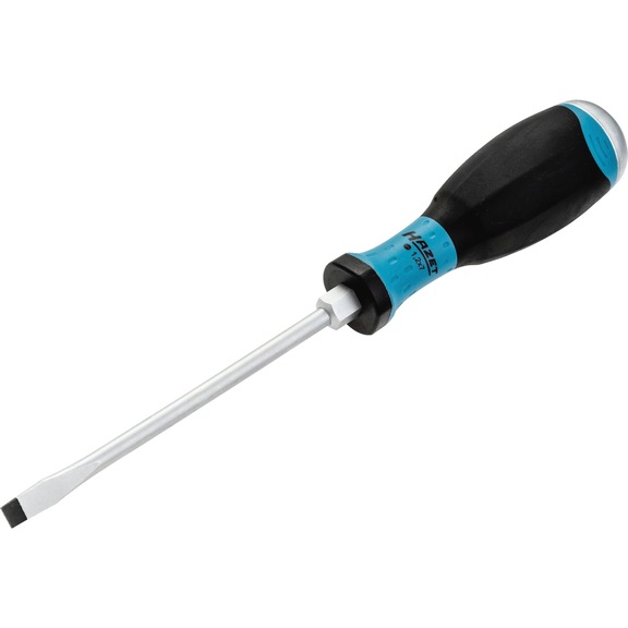 HAZET Screwdriver with impact cap 810U-70 Slotted profile 1.2 x 7 mm - Slotted screwdriver