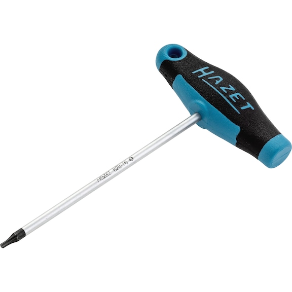 HAZET Screwdriver with T-handle 828-T6 Internal TX profile T6 - Hexagon socket screwdriver