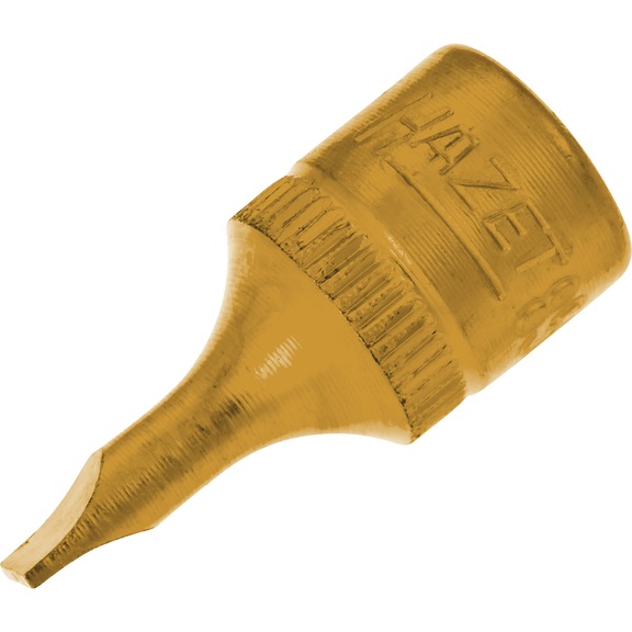HAZET screwdriver socket 8503-0.8X4 square 1/4 inch - Slotted screwdriver bit