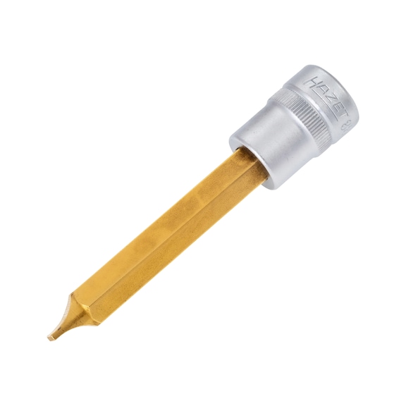 HAZET screwdriver socket 8803-1.6X10 square 3/8 inch - Slotted screwdriver bit