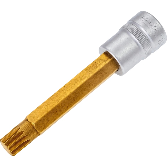 HAZET Screwdriver socket 8808LG-10 Square 3/8 inch (10 mm) - Internal multi-tooth screwdriver bit
