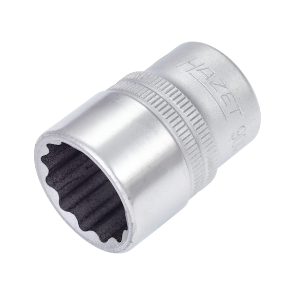 HAZET Socket wrench bit double hex 900AZ-25/32 square 1/2 inch - Socket set (12-edged)