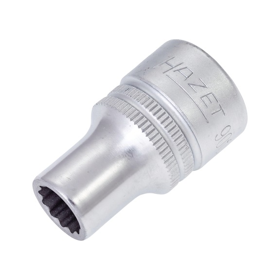 HAZET Socket wrench set double hex 900AZ-3/8 square 1/2 inch - Socket set (12-edged)