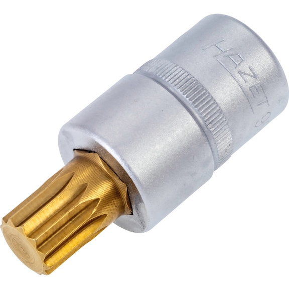 HAZET screwdriver socket 990-14 square drive 1/2 inch (12.5 mm) - Internal multi-tooth screwdriver bit