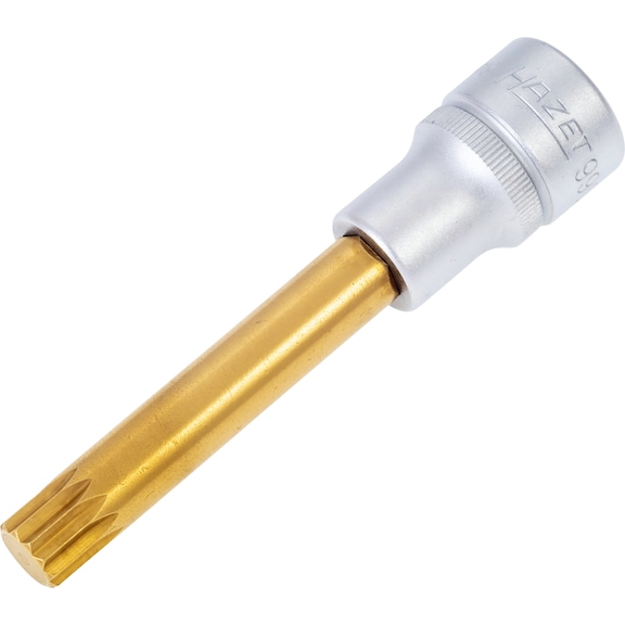 HAZET screwdriver socket 990LG-12 square drive 1/2 inch (12.5 mm) - Internal multi-tooth screwdriver bit