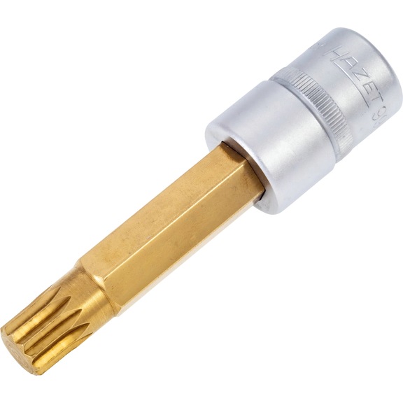 HAZET Screwdriver socket 990LG-14 Square 1/2 inch - Internal multi-tooth screwdriver bit
