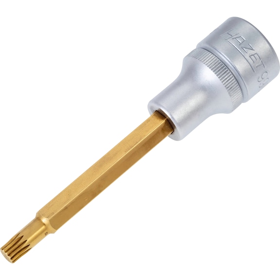 HAZET screwdriver socket 990LG-6 square drive 1/2 inch (12.5 mm) - Internal multi-tooth screwdriver bit