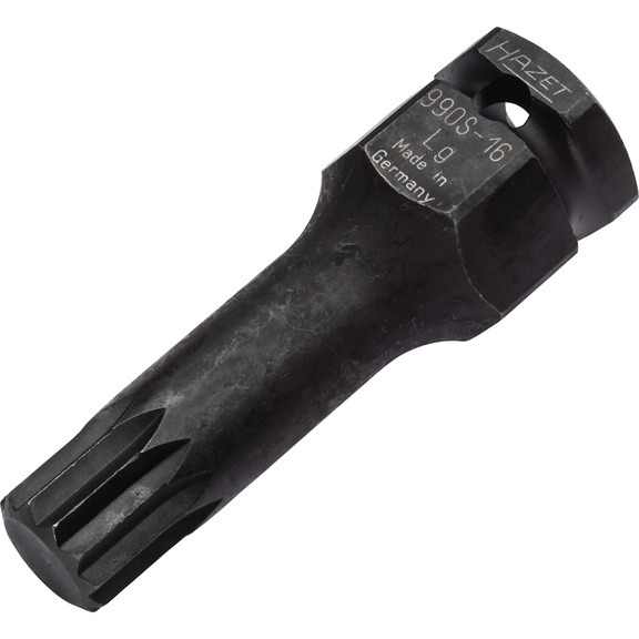 HAZET impact wrench Screwdriver socket 990S-16LG - Internal multi-tooth screwdriver bit