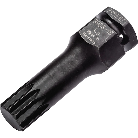 HAZET impact wrench screwdriver socket 990S-18LG - Internal multi-tooth screwdriver bit