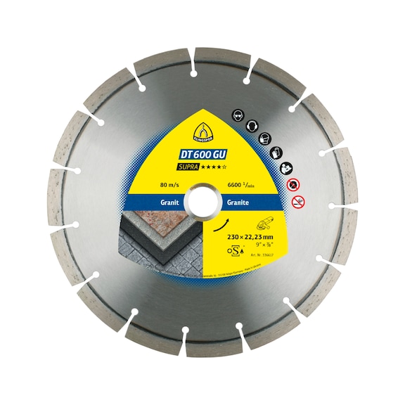 KLINGSPOR diamond cutting discs 115x2.4x22.23 mm 8 segments 33x2.4x10 mm 336614 - Diamond cutting disc
