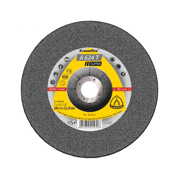 KLINGSPOR grinding discs 125x6x22.23 mm cranked 325216 - Rough grinding wheel