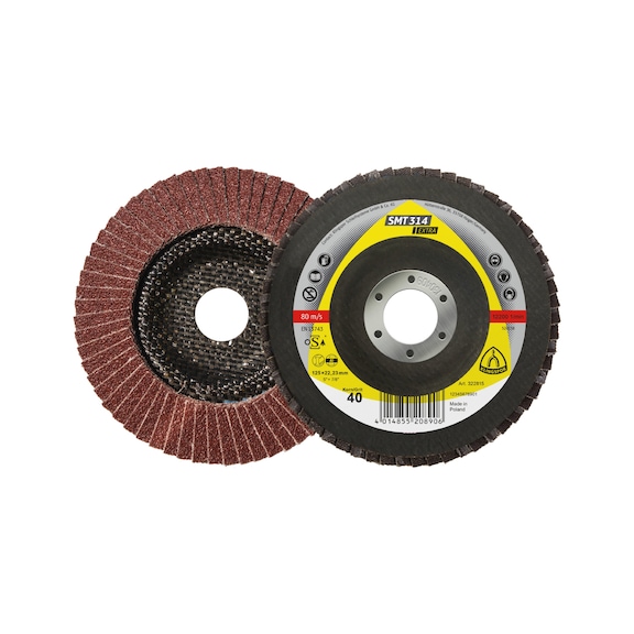 KLINGSPOR abrasive mop disc 115x22.23 mm grain 60 convex 322811 - Abrasive mop disc