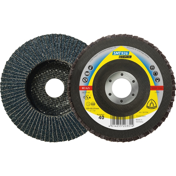 KLINGSPOR abrasive mop disc 115x22.23 mm grain 60 convex 321706 - Abrasive mop disc