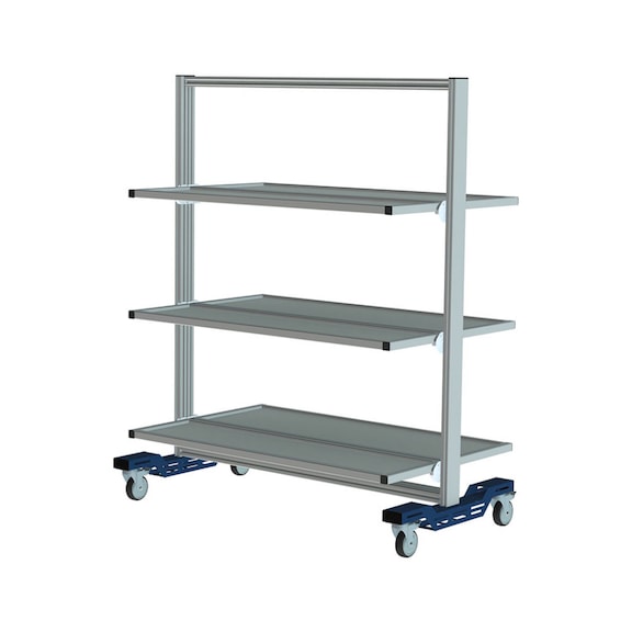 CLIP-O-FLEX<SUP>®</SUP> Transportwagen mit klappbaren Ebenen, beidseitige Ausführung - Transportwagen mit klappbaren Ebenen