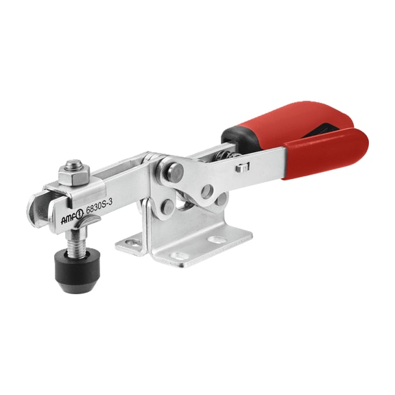 AMF horizontal clamp with red handle and 6830S-4 number 93112 - Horizontal clamp