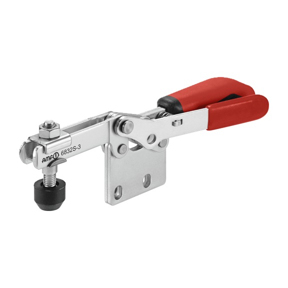 AMF horizontal clamp with red handle and 6832S-4 number 93260 - Horizontal clamp