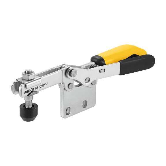 AMF Horizontal clamp with yellow handle 6832SY-4 Number 557210 - Horizontal clamp