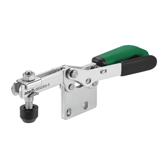 AMF Horizontal clamp with green handle 6832SG-4 Number 557582 - Horizontal clamp