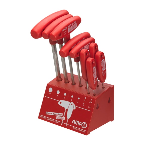 AMF Long-handled screwdriver in workshop stand 906-WM9 Number 42291 - Hexagon socket screwdriver with handle