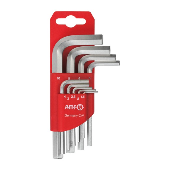 AMF Hexagon head screwdriver in key holder 911-HM 9 D Number 46789 - Hexagon socket screwdriver, angled