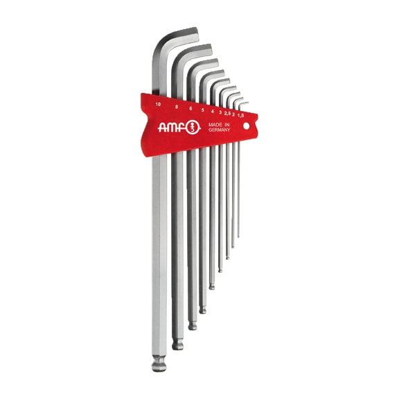 AMF Ball-head screwdriver 100 degrees in key holder 911LG-H100 number 47175 - Hexagon socket screwdriver, angled
