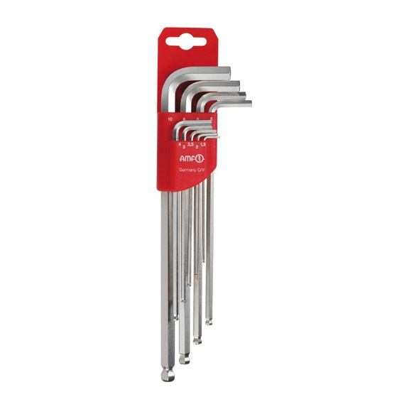 AMF Ballpoint screwdriver in key holder 911LG-HM9D number 46805 - Hexagon socket screwdriver, angled