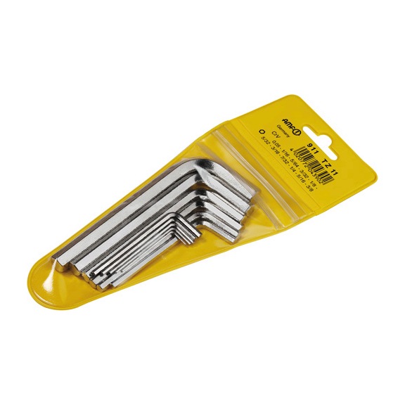 AMF hexagon screwdriver inch in key pouch 911-TZ11 number 43901 - Hexagon socket screwdriver, angled