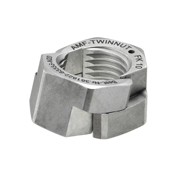 AMF Nut TWINNUT without collar 6333S-M12 Number 381806 - Nut for T-slots
