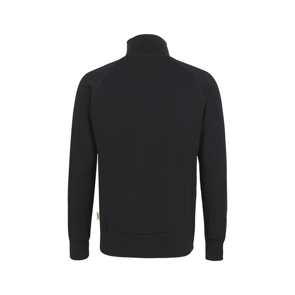 HAKRO men's College sweat jacket, black, size L - Men's college sweat jacket