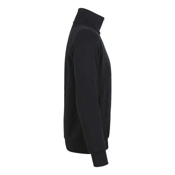 HAKRO men's College sweat jacket, black, size L - Men's college sweat jacket