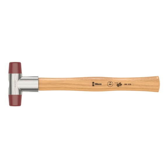 WERA Schonhammer 102 mit Kopf aus Uretan Kopfdurchmesser 23 mm 05000505001 - Schonhammer
