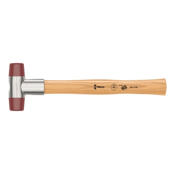 WERA soft-face mallet 102 with uretan head Head diameter 28 mm 05000510001 - Soft-face mallet
