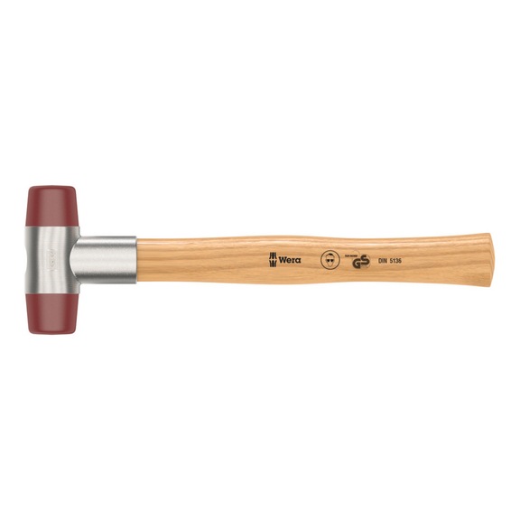 WERA Schonhammer 102 mit Kopf aus Uretan Kopfdurchmesser 33 mm 05000515001 - Schonhammer