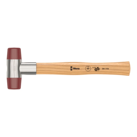 WERA soft-face mallet 102 with uretan head Head diameter 36 mm 05000520001 - Soft-face mallet