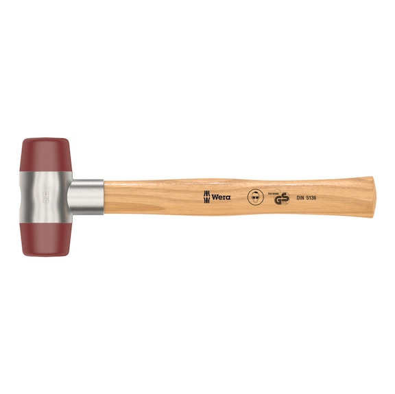 WERA soft-face mallet 102 with uretan head Head diameter 51 mm 05000530001 - Soft-face mallet