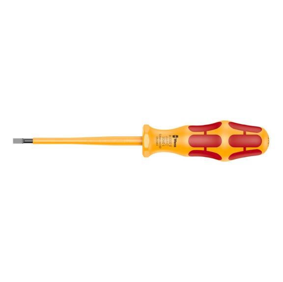 WERA VDE-insulated slotted screwdriver 1060 i VDE 0.8x4.0x100mm 05051583001 - VDE Insulated slotted screwdriver 1060 i