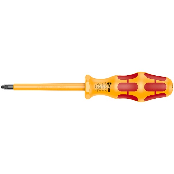 WERA VDE-insulated Phillips screwdriver 1065 i PZ 2x100 mm 05051613001 - Insulated screwdriver 1065 i PZ VDE