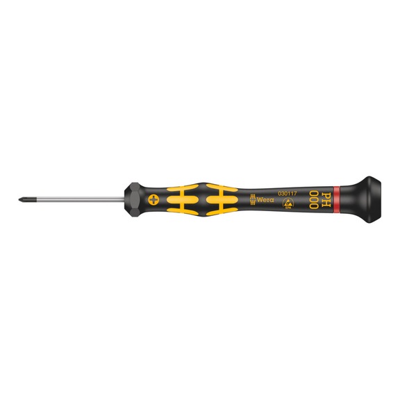 WERA Cross-recess screwdriver 1550 ESD Micro PH 000x40 mm 05030117001 - Screwdriver 1550 PH ESD