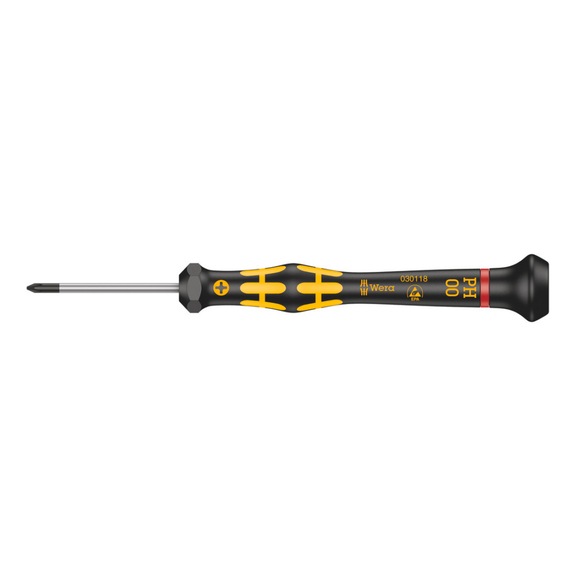 WERA Cross-recess screwdriver 1550 ESD Micro PH 00x40 mm 05030118001 - Screwdriver 1550 PH ESD