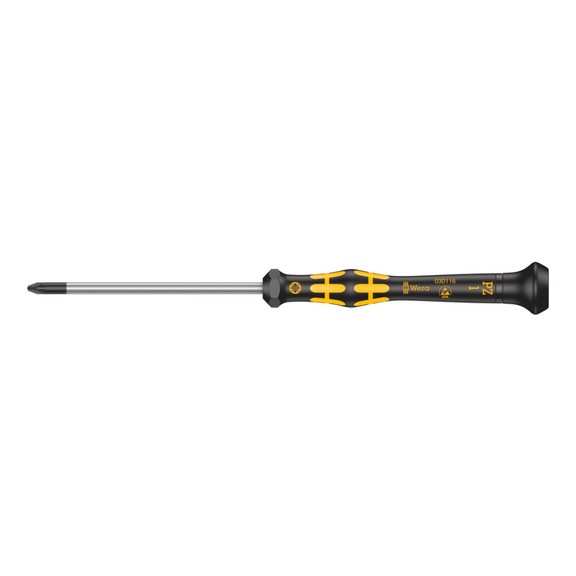 WERA Cross-recess screwdriver 1555 ESD Micro PZ 1x80 mm 05030116001 - Screwdriver 1555 PZ ESD