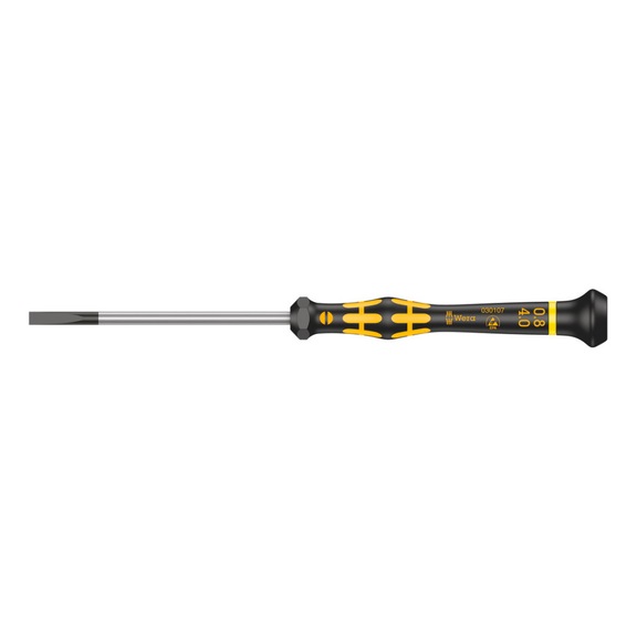 WERA Slotted screwdriver 1578 A ESD Micro 0.80x4.0x80 mm 05030107001 - Micro slotted screwdriver 1578 A ESD