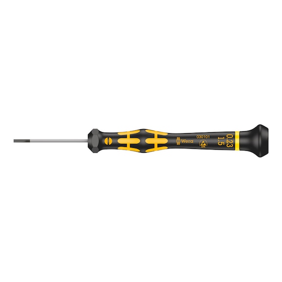 WERA Slotted screwdriver 1578 A ESD Micro 0.23x1.5x40 mm 05030101001 - Micro slotted screwdriver 1578 A ESD