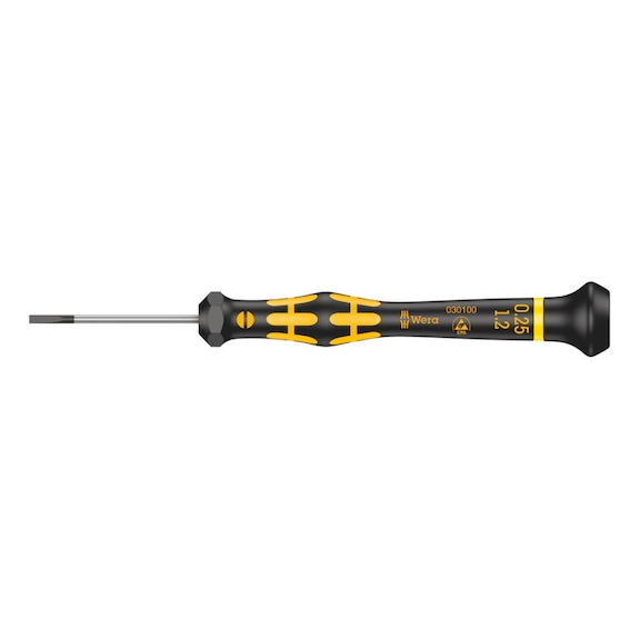 WERA Schlitz Schraubendreher 1578 A ESD Micro 0.25x1.2x40 mm 05030100001 - Micro Schlitz-Schraubendreher 1578 A ESD
