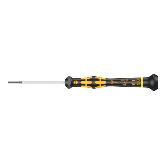WERA Slotted screwdriver 1578 A ESD Micro 0.30x1.8x60 mm 05030102001 - Micro slotted screwdriver 1578 A ESD