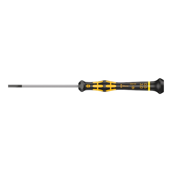 WERA Slotted screwdriver 1578 A ESD Micro 0.50x3.0x80 mm 05030105001 - Micro slotted screwdriver 1578 A ESD