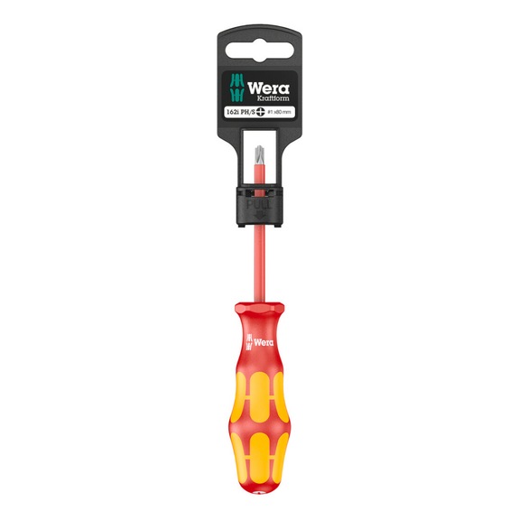 WERA VDE-insulated screwdriver PlusMinus 162 i PH/S SB 1x80 mm 05100019001 - Insulated screwdriver 162 i PH/S SB VDE